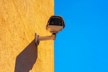 CCTV security camera for outdoor space monitoring